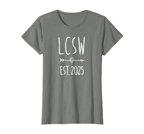 LCSW Graduation 2025 Licensed Clinical Social Worker T-Shirt, Women, Olive Heather, X-Large