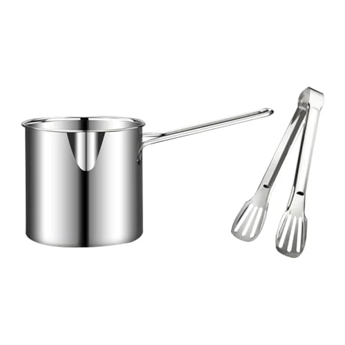 TUANZUN Freidora Profunda con Canasta Olla de 1200 ml con colador, freidora Multiusos de Acero Inoxidable for Papas Fritas y Pollo.(Pot Clip 2PCS Set)