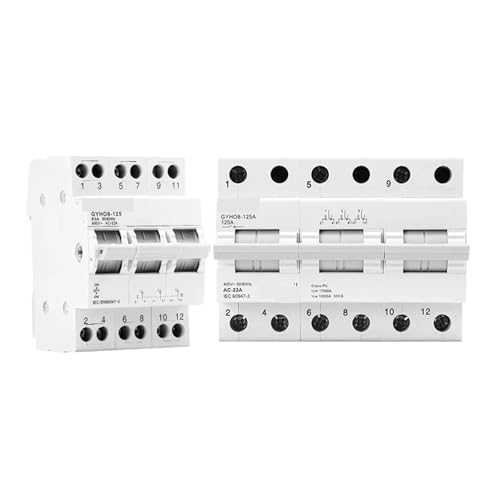 Interrupteur de transfert manuel double alimentation GYHO8 3P 40A pour rail DIN