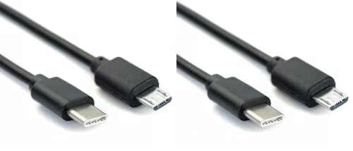 Image of ienza 3FT USB C to Micro USB Data Transfer & Charge Cable for Old Devices /Phones (Pack of 2)