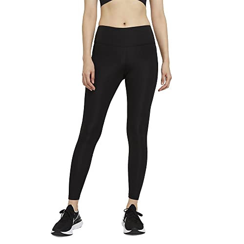 Nike Damen W Nk Epic Fast Tght Leggings, Black/Reflective Silver, M EU