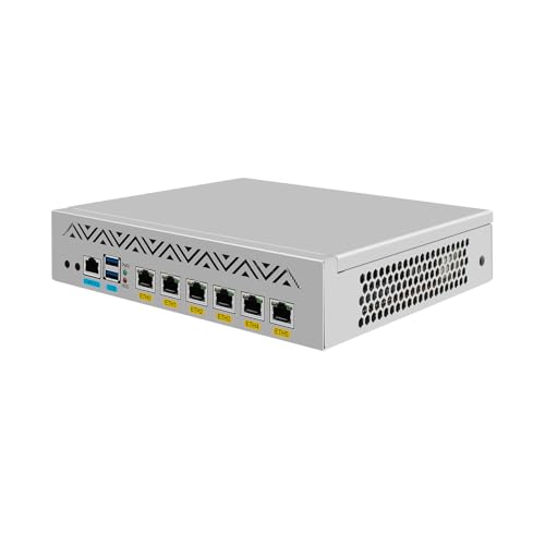 9 Inches Desktop Firewall Appliance, PFSense, OPNsense, VPN, Router PC, �C���e�� N100, RJ64, AES-NI, 6 x 2.5GbE I226-V LAN, Console,