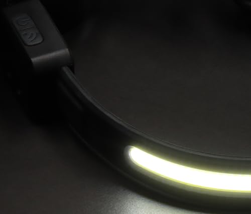 Brennenstuhl Luxpremium Lampada Frontale Con Sensore A Led Ricaricabile Sl 500 A (Faro Usb C Con Luce Rossa, IP44, COB-LED, 500 Lm, Durata Della Luce Fino A 22 Ore, Batteria Ricaricabile 18650 - 4