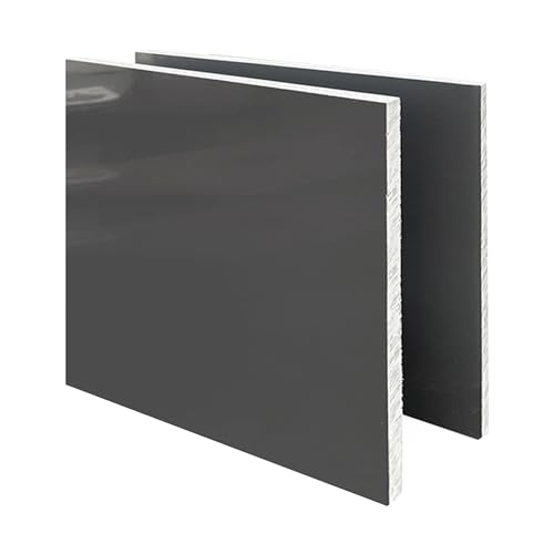 Lámina rígida PVC gris de 200x200mm y 5mm de espesor para maquetas y reformas
