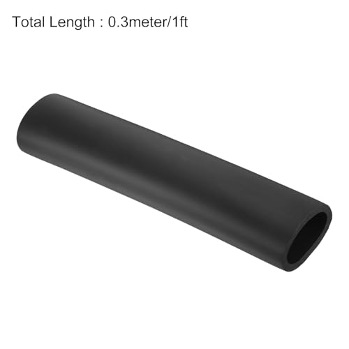 Image of uxcell Foam Tubing for Handle Grip Support,50mm(2 inch) ID 64mm(2 1 /2 inch) OD 0.3 Meter /1ft Length Black