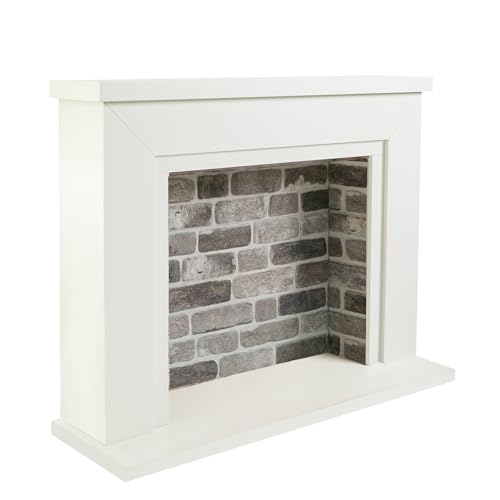 Endeavour Fires Farlington 48’’ Off White Fireplace Surround with a 3D Brick Effect Back