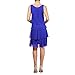 S.L. Fashions Women's Sleeveless Chiffon Tiered Cocktail Dress Petite and Missy, Iris, 18