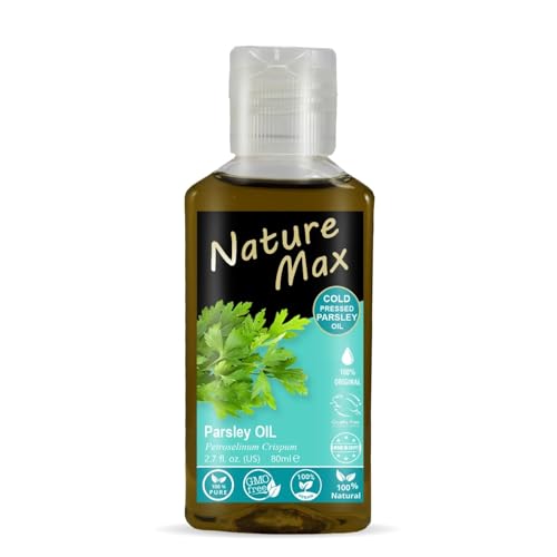 Nature Max Parsley Oil Essential Oils Natural Undiluted Pure for Hair Skin Care & Food & Cooking Cold Pressed Premium (1 Pack = 2.70 oz / 80 ml) زيت البقدونس