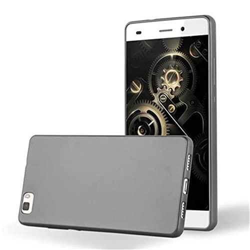 Cadorabo Funda para Huawei P8 Lite 2015 en Metallic Gris - Cubierta Proteccíon de Silicona TPU Delgada e Flexible con Antichoque - Gel Case Cover Carcasa Ligera