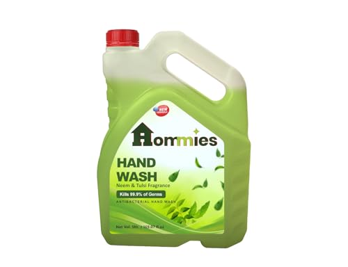 Image of Hommies Liquid Handwash Refill Can, 5 Litre Neem, Ph-Balanced Formula