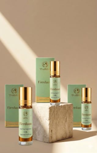 Image of Firrdauus Attar Roll-On Perfume Oil 8 ml x 3 | Alcohol Free | Long Lasting Rich Fragrance | Men & Women | Pocket Size Travel Friendly Roll On | Daily Wear Fragrance - Pack of 3