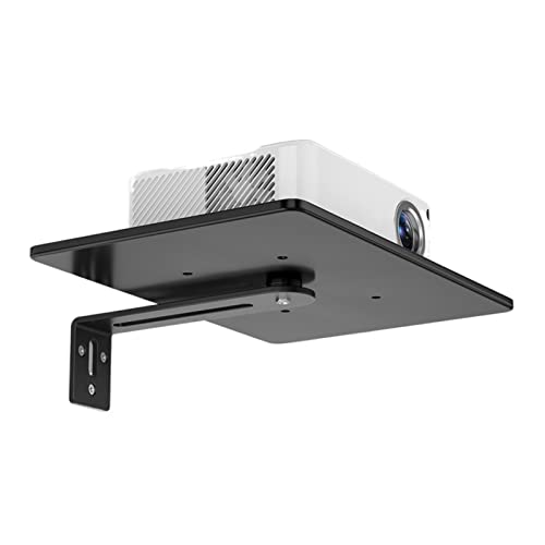 Soporte de proyector de pared con bandeja y ajuste universal de inclinación para hogar