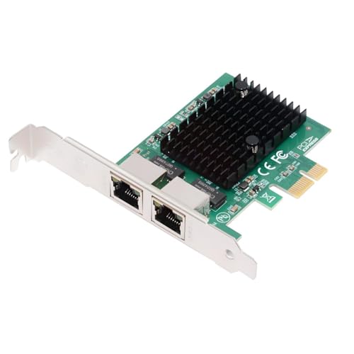 Adaptateur réseau 2,5 G PCIe X1 double port RJ45 pour accélérer le streaming et calculs AI