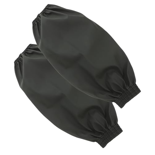TOBBOMEY Protector de Antebrazo y Mangas de Cuero PU Resistentes al Aceite para Jardinería, Cocina y Lavado de Coches, Fundas Impermeables para Adultos
