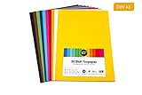 bastelkarton weiß MADE IN GERMANY – kräftiges 130 g/m² Bastel-Papier, besonders hohe Farb-Intensität, kein Ausbluten da voll durchgefärbt, kein Verblassen durch hervorragende Lichtbeständigkeit, nachhaltig hergestellt in Deutschland, Blauer Engel zertifiziert