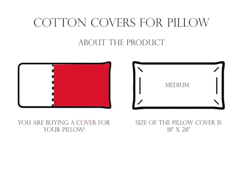 Image of Sands Premium Ultra Soft Woollen Pillow Cover Set of 2 for Winter with Zipper Closure, Cozy Pillow Case Perfect for Warmth, Flannel Warm Pillowcases, King size-18X28 Inches (Red)