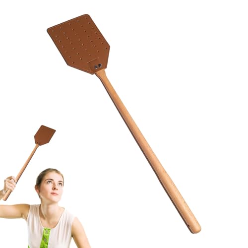 Matamoscas de Cuero para Interiores, Matamoscas Manual Resistente | Matamoscas de Cuero Resistente portátil,Matamoscas Manual de Agarre cómodo para jardín doméstico