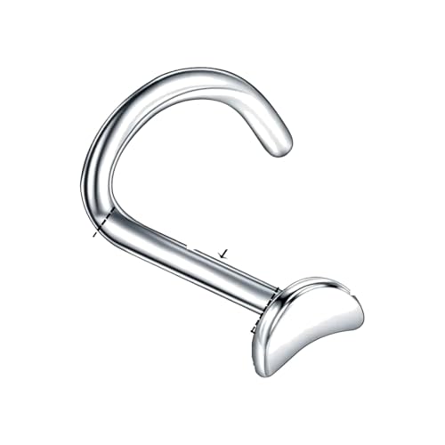 New 2026 Unisex 1Pc 20G Steel Prong Cz Nose Screw Rings Nariz Earring Nostril Piercings Opal Curved Bar Gem Bone Stud Jewelry Findings Fashion Trendy Accessories Creative Gift For Women And Men