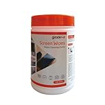 Groov-e Screen Wipes - Multipurpose Cleaning Wipes, Single Wet Wipes for Keyboards, Cameras, Monitors, Phones, & More - Resealable Container, 100 Pack