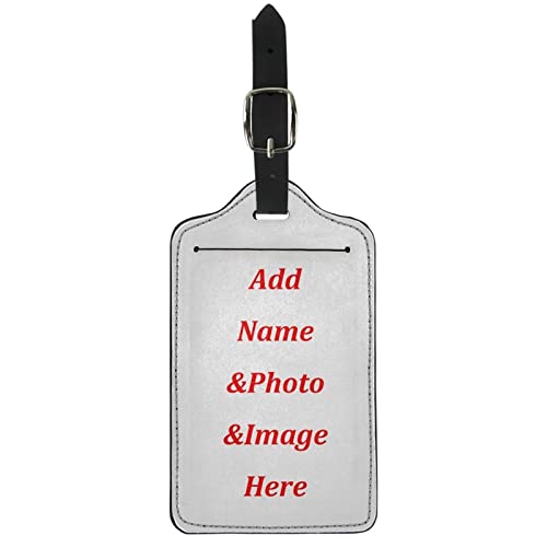 Upetstory Personalized Luggage Tag for Suitacase Tags Customized Travel ID Label Leather Baggage Bags for Women Men Family Boys Girls Gifts