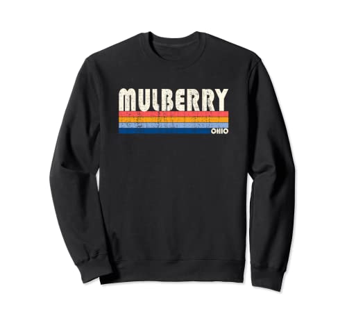 Ciudad natal de Mulberry, OH, estilo retro vintage de los 70 y 80 Sudadera