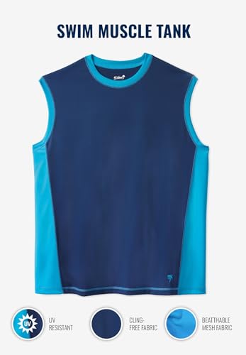 KingSize Men's Big & Tall Cling-Free Swim Muscle Tank2