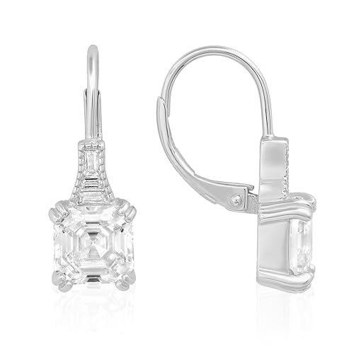 Queen Jewels 925 Sterling Silver 14k Gold Lightweight Leverback Dangle Earrings With Cubic Zirconia