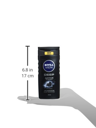 Nivea Men Deep Active Clean Shower Care with Active Carbon in 6er Pack (6 x 250 ML) - Image 4