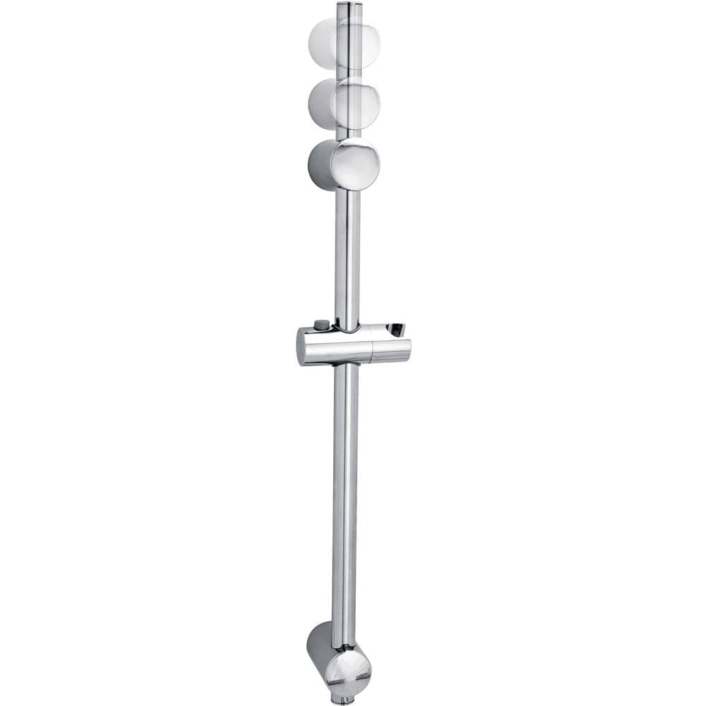 tesa SPAA Duschstange, verchromt, Duschkopfhalter höhenverstellbar, inkl. Klebelösung, Länge der Stange: 705mm