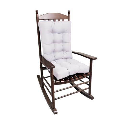 psmacra Rocking Chair Cushion Set of Thicken Seat & Back Chair CushionsSoft Thickened Patio Chair Cushions for Indoor/Outdoor (Light Gray)