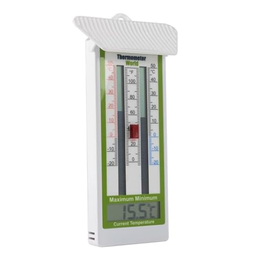Digitales Gewächshaus-Thermometer – Klassisches Min-Max-Thermometer zur Messung von Maximal- und Minimaltemperaturen – Wandmontiertes Gewächshaus-Minimum-Maximum-Thermometer