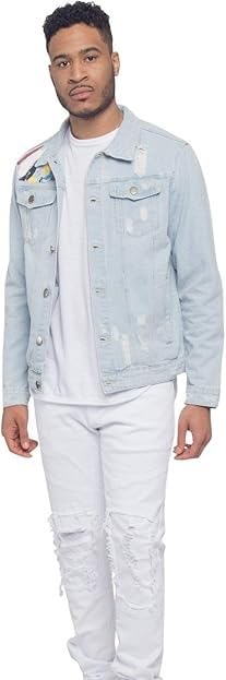 Image of VICTORIOUS Men's Distressed Denim Jacket