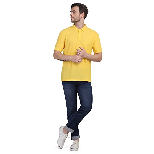 Image of INKKR Men's Casual Polo Neck Half Sleeve Solid T-Shirt (Pack-3)