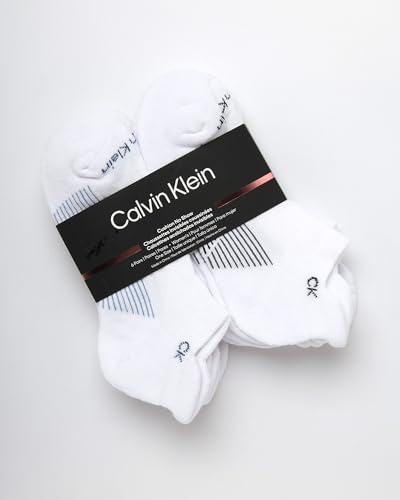 Image of Calvin Klein Womens No Show Socks - 6 Pack Lightweight Cotton Blend Cushioned Low Cut Tab Ankle Socks for Sneakers & Loafers