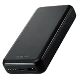 エレコム モバイルバッテリー 20000mAh 大容量 ( USB PD対応 ) 20W Type-C×1 / USB-A×1 ブラック DE-C34-20000BK
