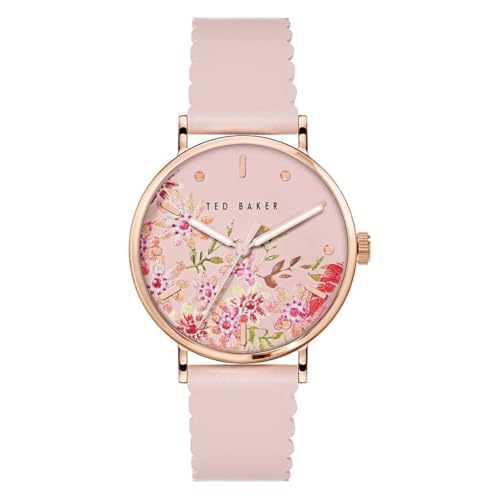 Image of Ted Baker Phylipa Retro Pink Leather Strap Watch (Model: BKPPHS2389I)