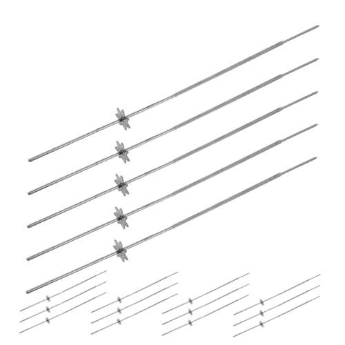 GARIOUANS 20piezas Brochetas De Acero Inoxidable Para Barbacoa Unidades Para Carne Camarones Pollo y Verduras Para Asados Jardín o Camping