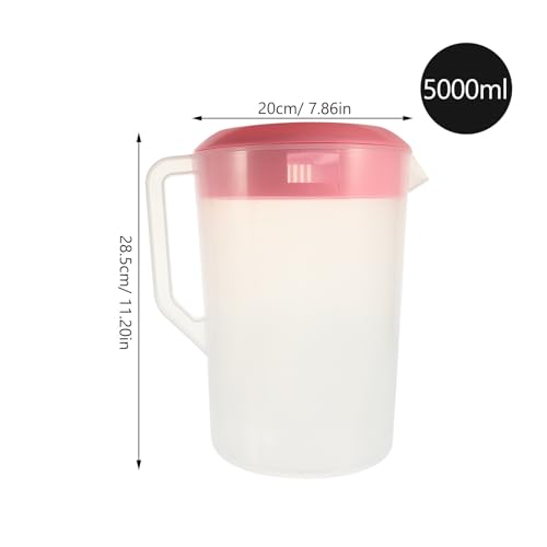 Jarra de 5000ml con escala medidora plástica y tapa para bebidas frías 3