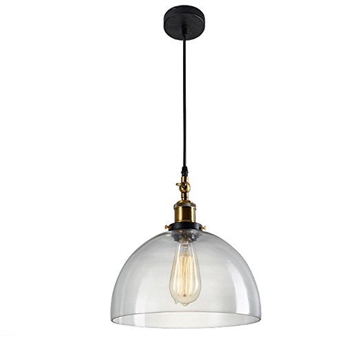 Preisvergleich Produktbild GRFH Glas Pendelleuchten Schatten Glas Lampe Restaurant Friseur Laden Deckenleuchte Transparent Metall Hängegelenk Pendelleuchte E27 110V-240V, zd2015-2 Bronze