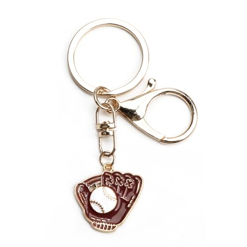 MUCOOS Baseball Sports Keychain, Baseball Glove Keyring, Gift for Sports Lovers, Cute and Exquisite Pendant, Gym Bag Decoration