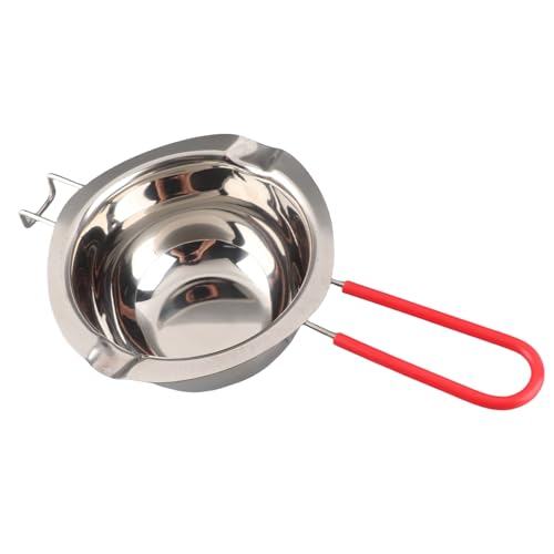 BONKZEBU Olla para Derretir Chocolate Olla para Derretir Versátil de Acero Inoxidable para Hacer Velas con Mantequilla de Caramelo 500 Ml para Hornear y Cocinar