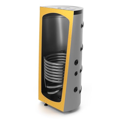 SUNEX® Pufferspeicher 300L für Heizung und Warmwasser, mit 1 Wärmetauscher, bis 95°C, mit...
