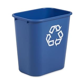 Rubbermaid Commercial Products Wastebasket Recycling Medium 26 L Blue FG295673BLUE