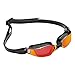 Aqua Sphere XCEED Adult Swim Goggles - Curved Lens Technology, Adjustable Nose Bridge -| Unisex Adult, Red Titanium-Mirrored Lens, Black/Black Frame, One Size (EP3030101LMR)