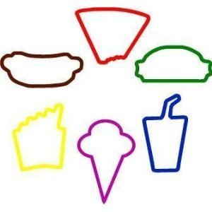 Bama Bandz Lunch Time Glow in the Dark Bands Rubber Bandz Band Wristband (24)