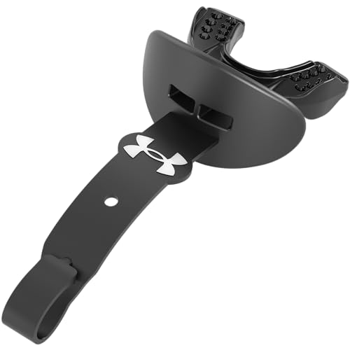 Armour Air Lip Guard Strapped Black OSFA pour football américain et rugby