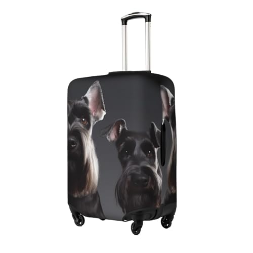 Cute schnauzer dog Luggage Cover for Suitcase Tsa Approved, Washable Suitcase Protector Fits 18-32 Inch Anti-scratch Suitcase Cover Carry on Luggage Sleeve Travel Baggage Cover2