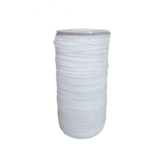 Opaza 3mm White Elastic Cord/Band for Sewing, Flat Thin Elastic String Roll (90) Cover