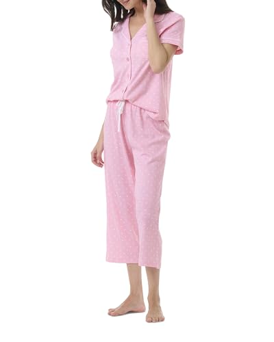 Image of Karen Neuburger Women's Short Sleeve Girlfriend Capri Pajama Set