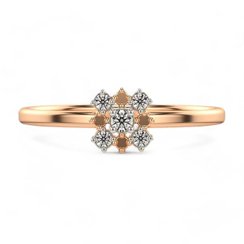 Image of Sterling Silver & Certified Lab Grown Diamond 0.09cts | Ring For Women /Girls | Stylish & Elegant | VGR0398